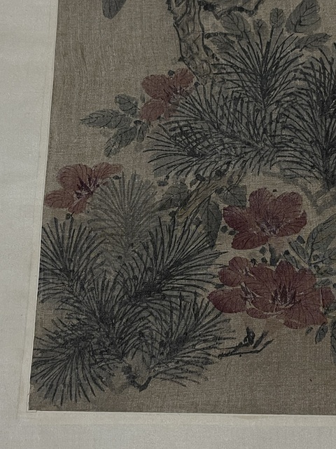 古玩字畫江寒汀款花鳥真品鑒賞圖