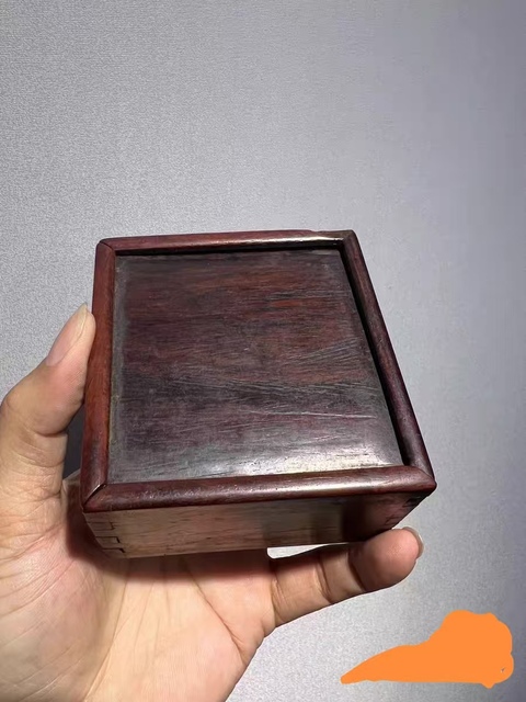 古玩雜項海黃小盒真品鑒賞圖