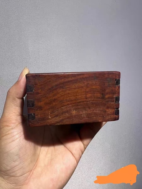 古玩雜項海黃小盒真品鑒賞圖