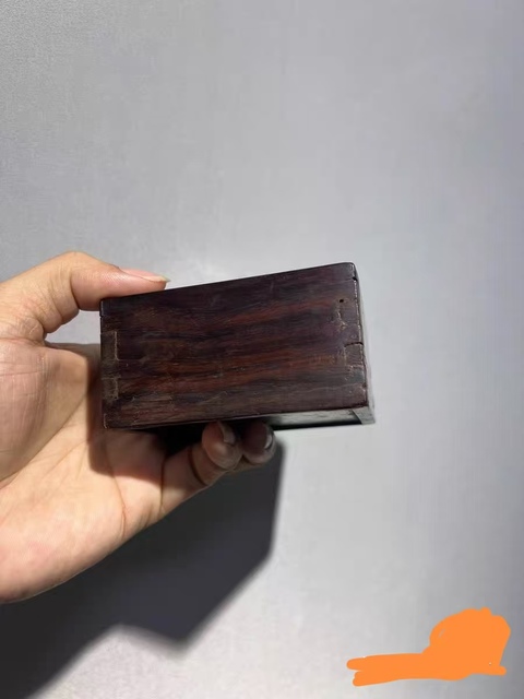 古玩雜項海黃小盒真品鑒賞圖