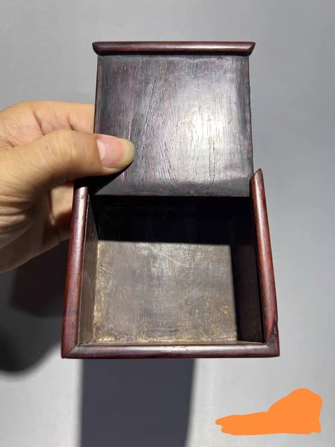 古玩雜項海黃小盒真品鑒賞圖