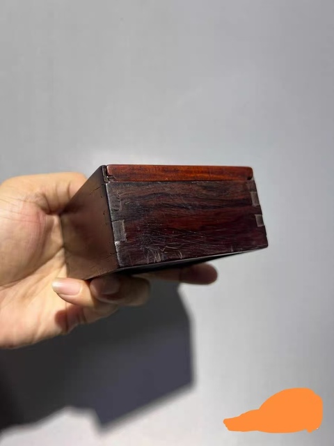 古玩雜項海黃小盒真品鑒賞圖