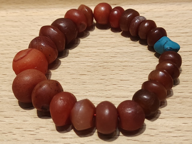 古玩玉器高古瑪瑙珠真品鑒賞圖