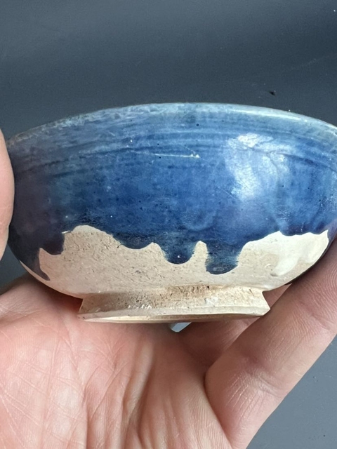 古玩陶瓷鞏縣窯鈷藍釉碗真品鑒賞圖