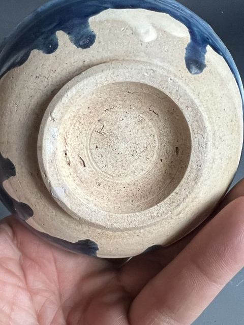 古玩陶瓷鞏縣窯鈷藍釉碗真品鑒賞圖