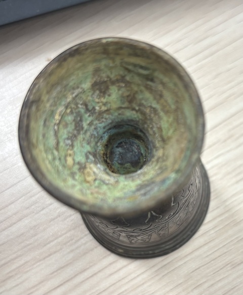 古玩銅器西亞銅杯真品鑒賞圖