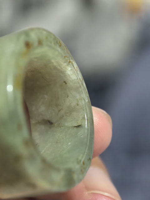 古玩玉器翡翠環真品鑒賞圖