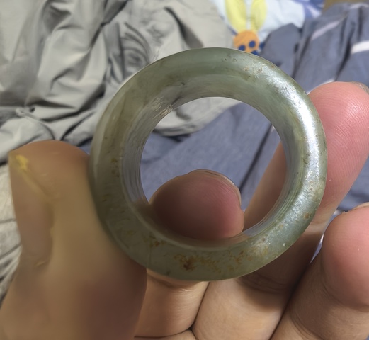 古玩玉器翡翠環真品鑒賞圖