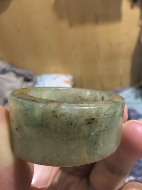 古玩玉器翡翠環真品鑒賞圖