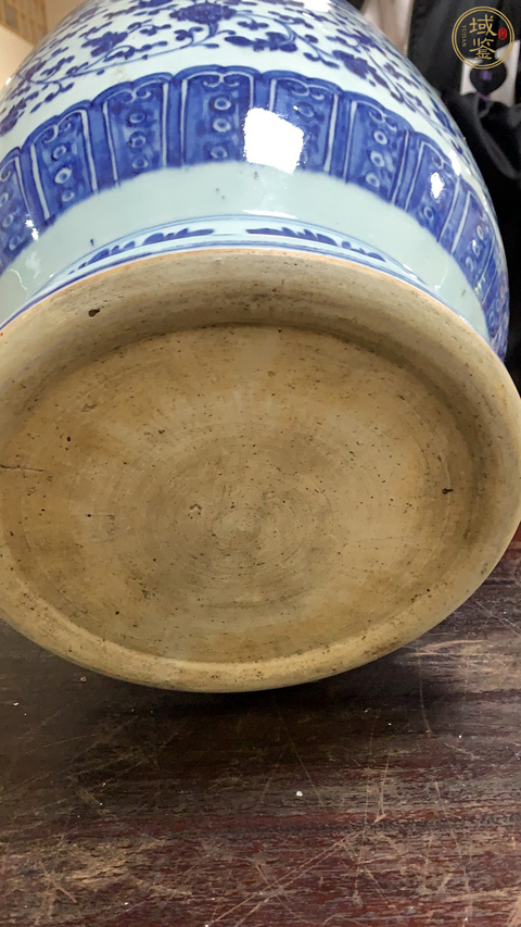 古玩陶瓷青花纏枝花卉紋雙耳瓶真品鑒賞圖