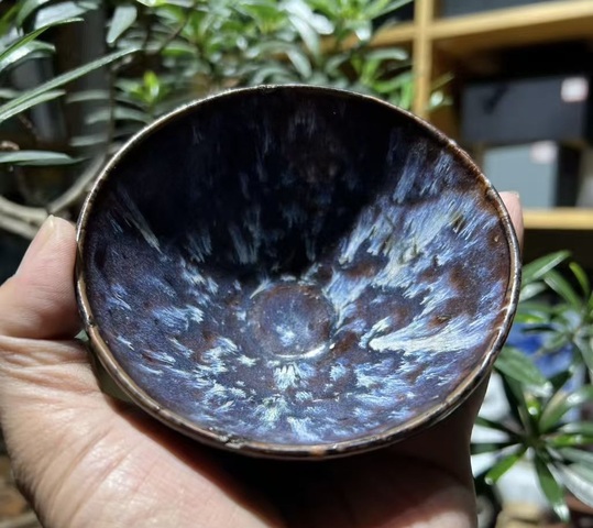 古玩陶瓷吉州窯窯變釉盞真品鑒賞圖