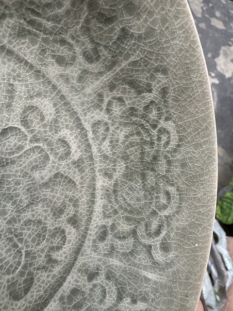 古玩陶瓷青釉印花碗真品鑒賞圖