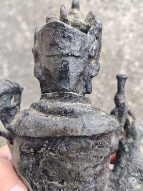 古玩銅器獅吼觀音真品鑒賞圖