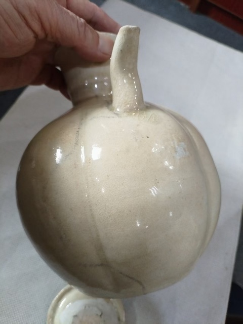 古玩陶瓷青白釉瓜楞執壺真品鑒賞圖