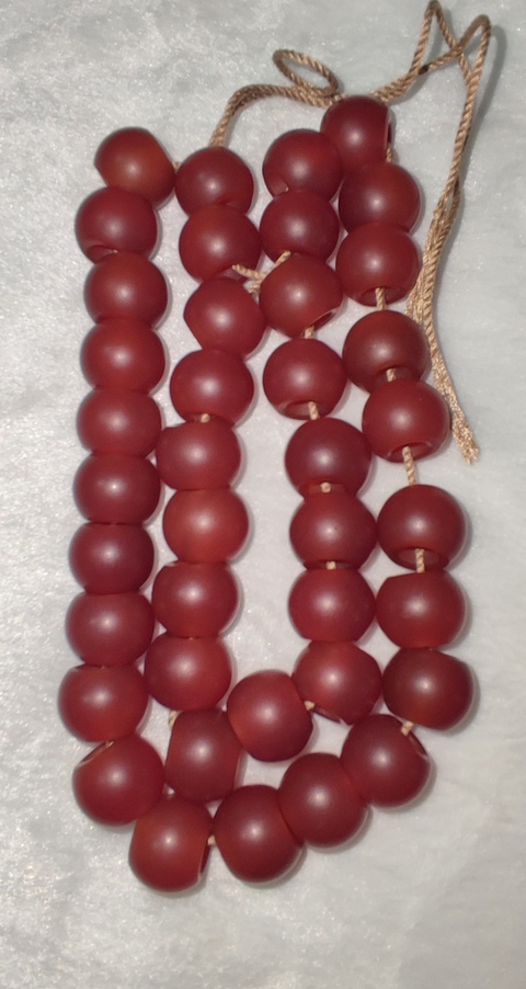 古玩字畫老瑪瑙佛珠串真品鑒賞圖