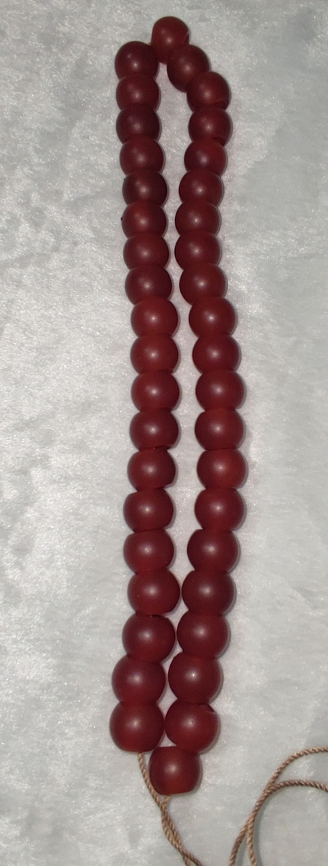 古玩字畫老瑪瑙佛珠串真品鑒賞圖