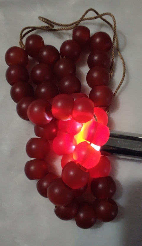 古玩字畫老瑪瑙佛珠串真品鑒賞圖