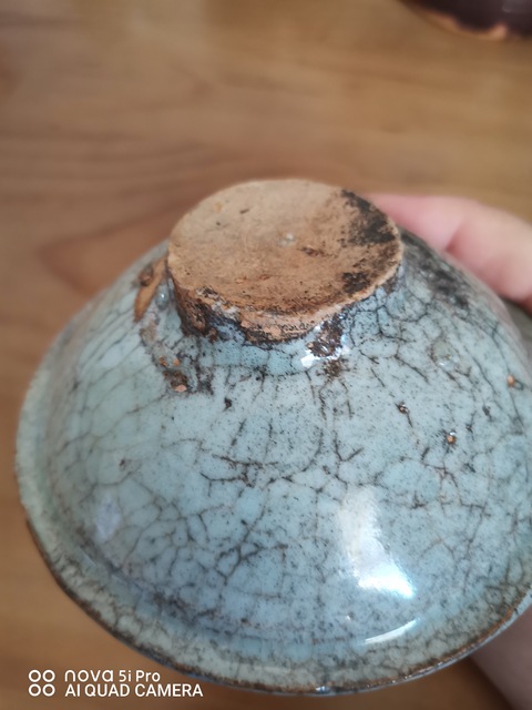 古玩陶瓷青白哥釉撇口碗真品鑒賞圖