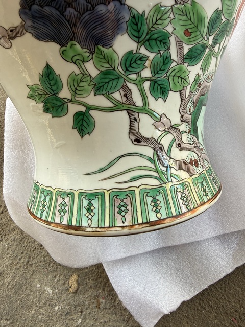 古玩陶瓷五彩花鳥紋將軍罐真品鑒賞圖