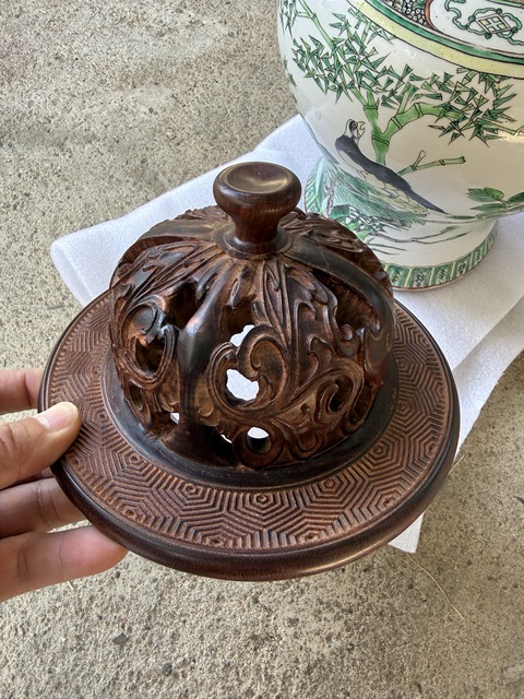 古玩陶瓷五彩花鳥紋將軍罐真品鑒賞圖