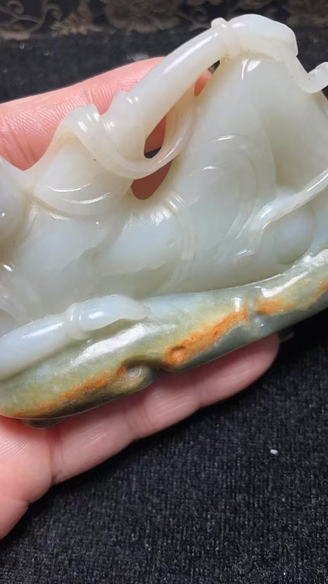 古玩玉器和田玉雕“觀音擺件”真品鑒賞圖