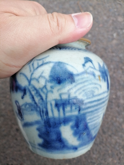 古玩陶瓷清中早?青花罐拍賣，當前價格450元