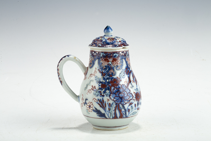 古玩陶瓷清康熙·青花加彩花卉紋蓋壺拍賣，當(dāng)前價(jià)格899元