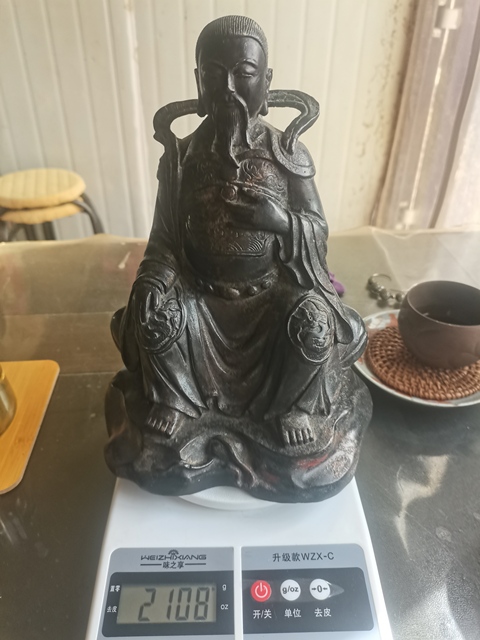 古玩銅器真武大帝像真品鑒賞圖