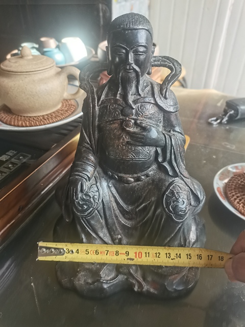 古玩銅器真武大帝像真品鑒賞圖