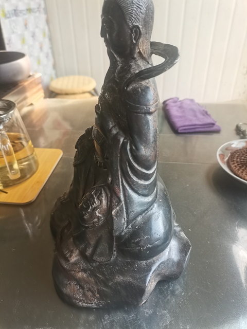 古玩銅器真武大帝像真品鑒賞圖