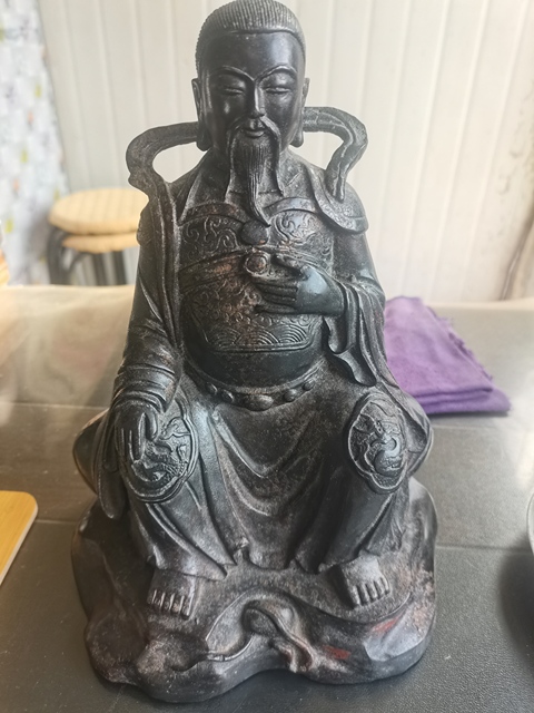 古玩銅器真武大帝像真品鑒賞圖