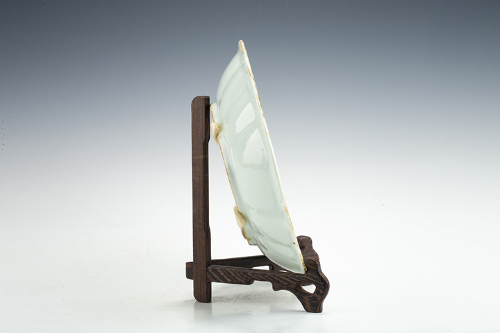 古玩陶瓷清晚·粉彩無雙譜人物詩文供盤拍賣，當前價格1164元