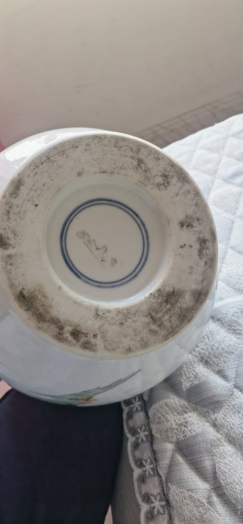 古玩陶瓷五彩人物玉壺春瓶真品鑒賞圖