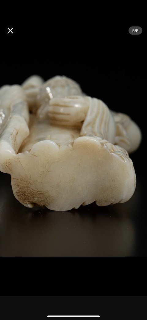 古玩玉器羅甸玉壽星擺件真品鑒賞圖