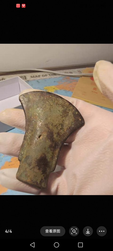 古玩銅器銅斧真品鑒賞圖