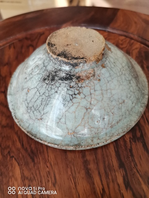 古玩陶瓷青白哥釉撇口碗真品鑒賞圖