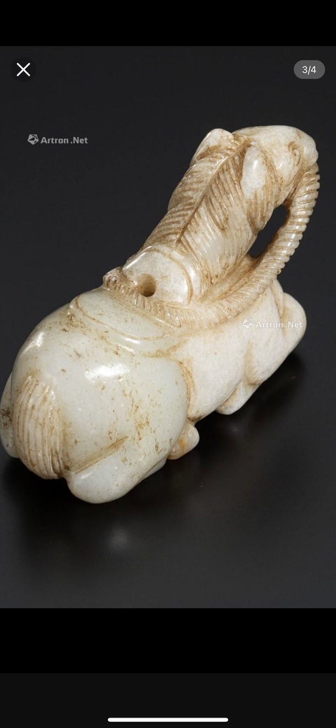 古玩玉器仿古瑞獸真品鑒賞圖