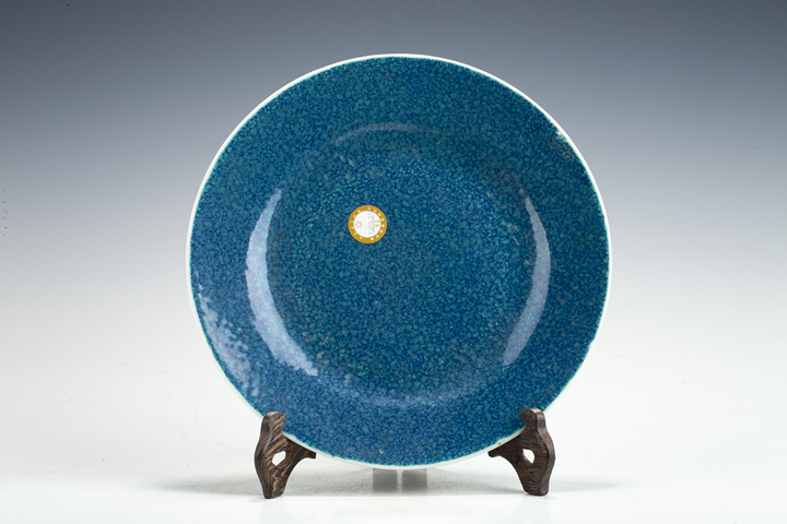 古玩陶瓷民國·爐鈞釉折沿盤真品鑒賞圖