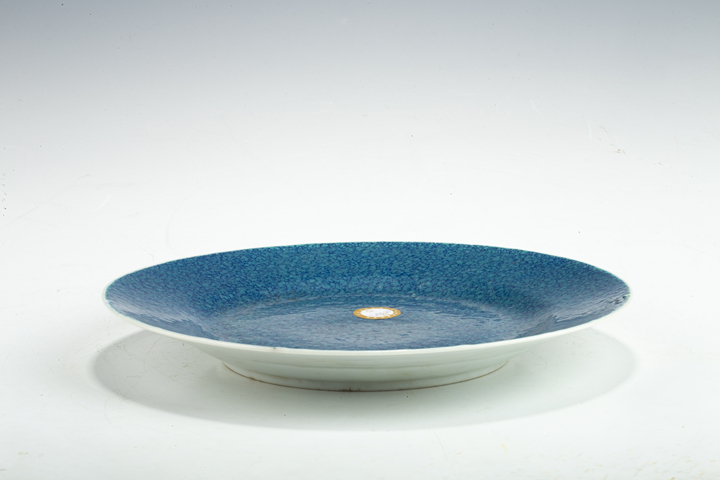 古玩陶瓷民國·爐鈞釉折沿盤真品鑒賞圖