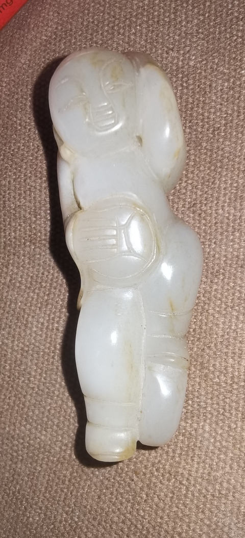 古玩玉器玉童子真品鑒賞圖