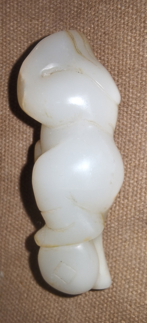 古玩玉器玉童子真品鑒賞圖