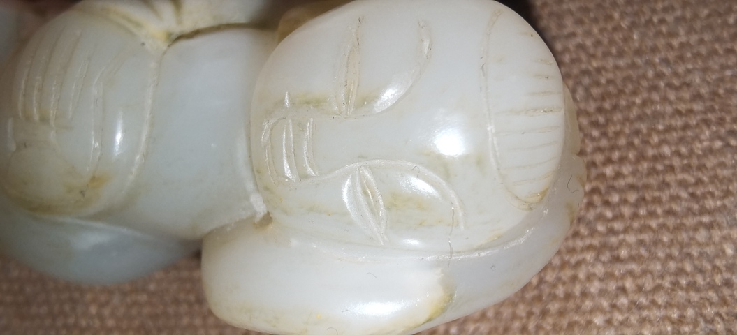 古玩玉器玉童子真品鑒賞圖