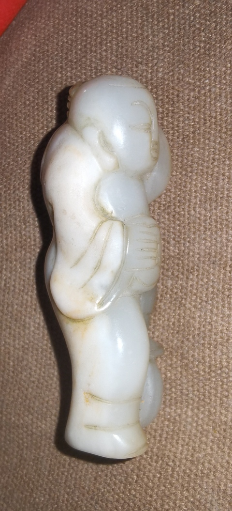 古玩玉器玉童子真品鑒賞圖