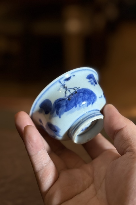 古玩陶瓷青花杯真品鑒賞圖