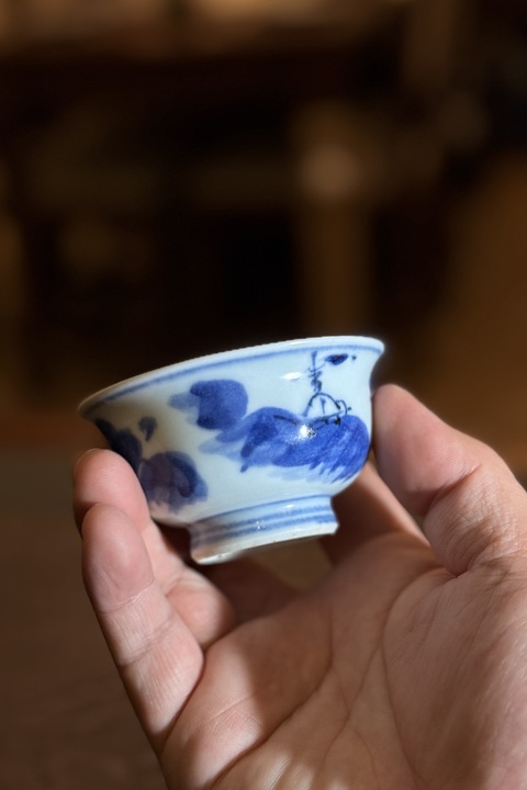 古玩陶瓷青花杯真品鑒賞圖