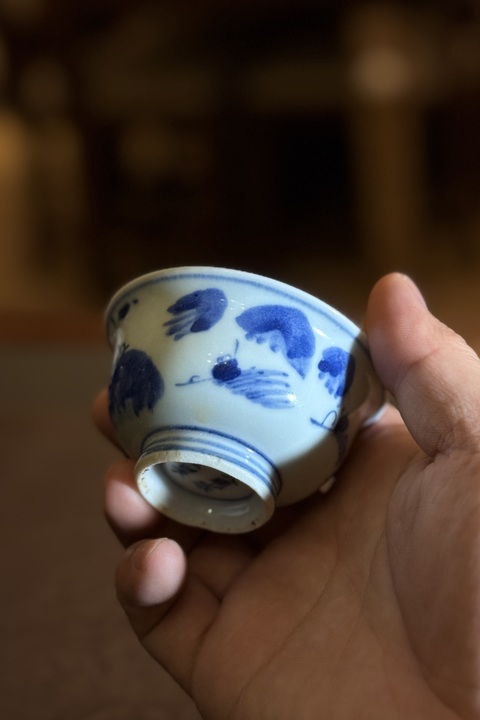 古玩陶瓷青花杯真品鑒賞圖