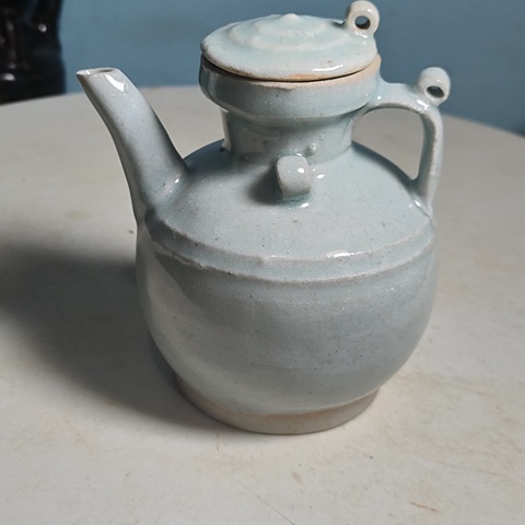 古玩陶瓷青白釉雙系執壺真品鑒賞圖