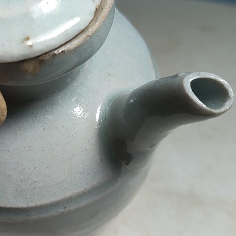 古玩陶瓷青白釉雙系執壺真品鑒賞圖