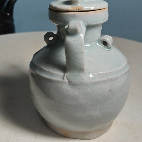 古玩陶瓷青白釉雙系執壺真品鑒賞圖
