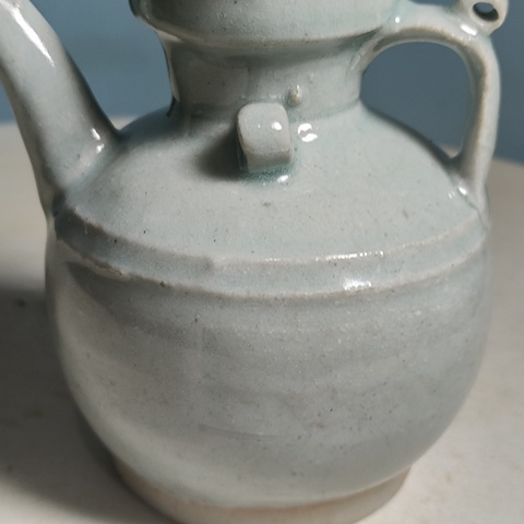 古玩陶瓷青白釉雙系執壺真品鑒賞圖